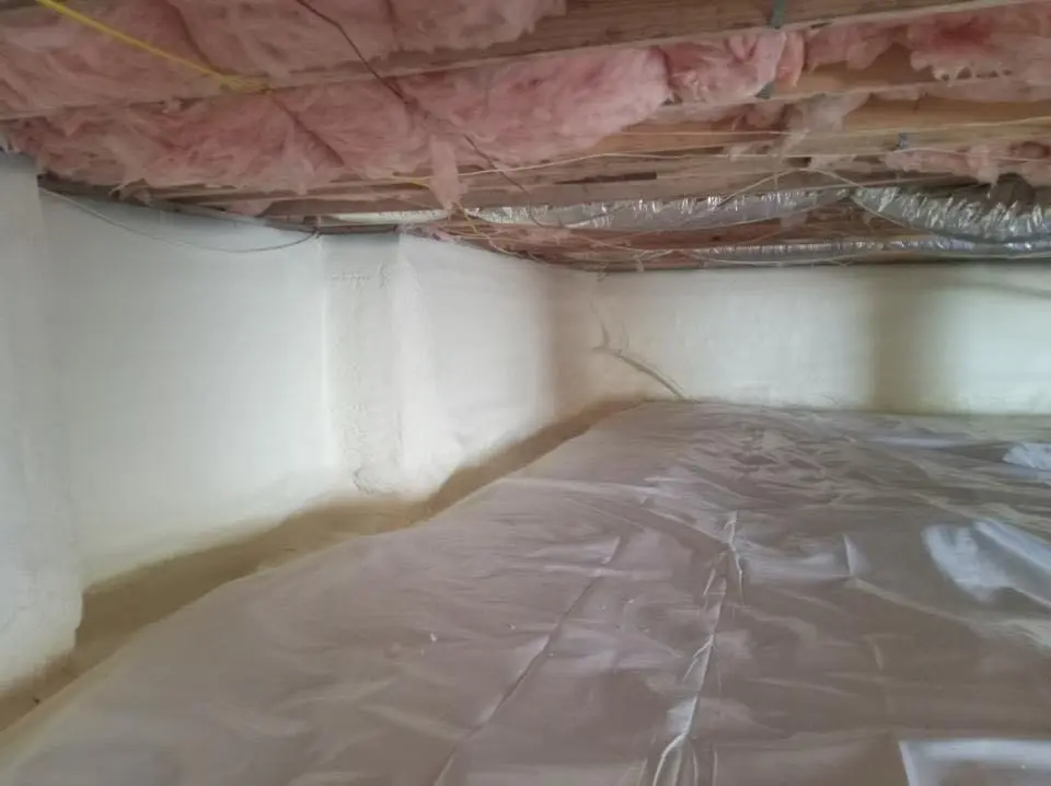 Crawl space encapsulation with closed-cell spray foam for Spray Foam Roofing in Bensenville